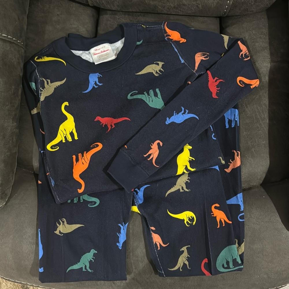 Hanna Andersson Dinosaur Pajamas size 10 - Picture 1 of 5